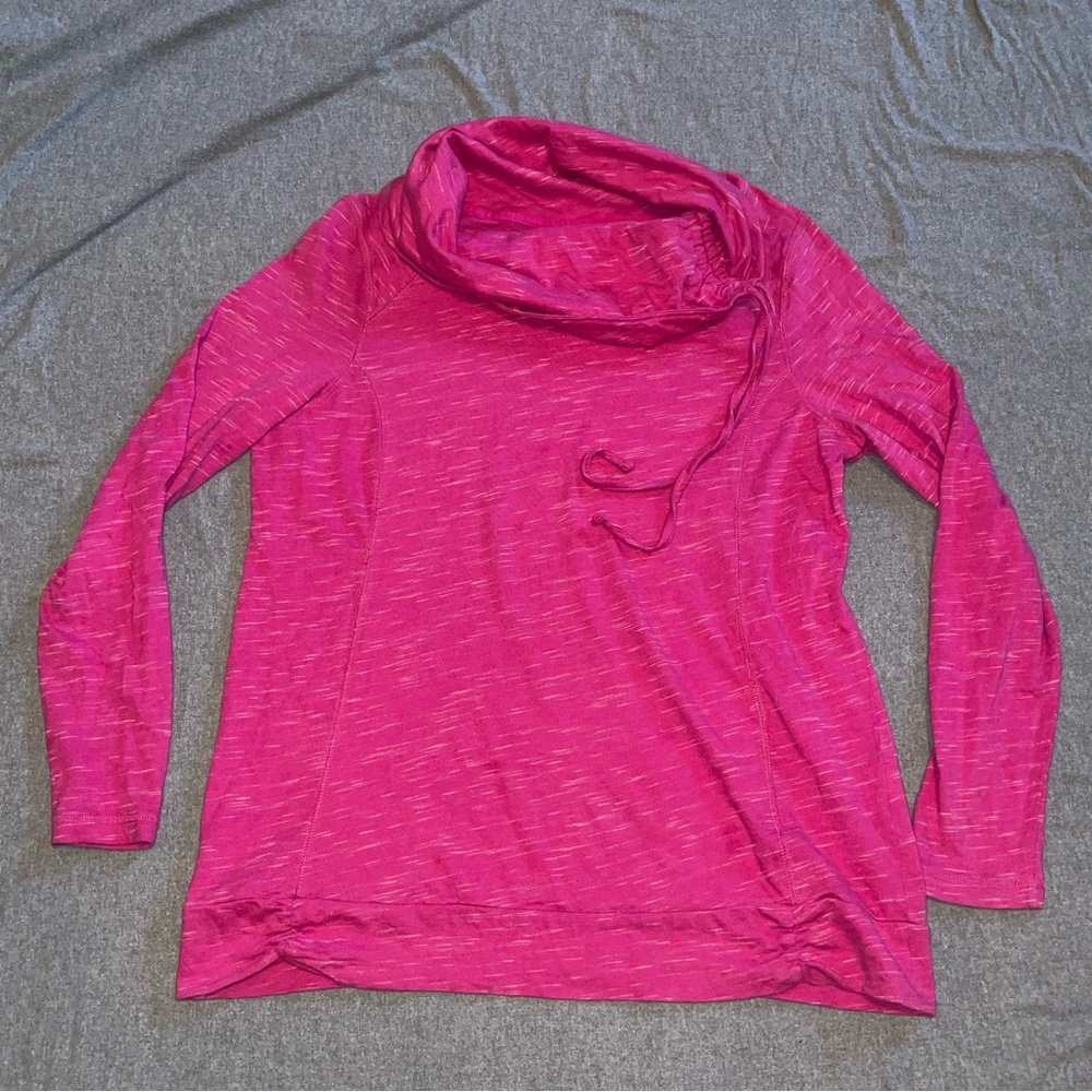 Made For Life Long Sleeve Scoop Neck Active Top Pink Women’s Petit Large